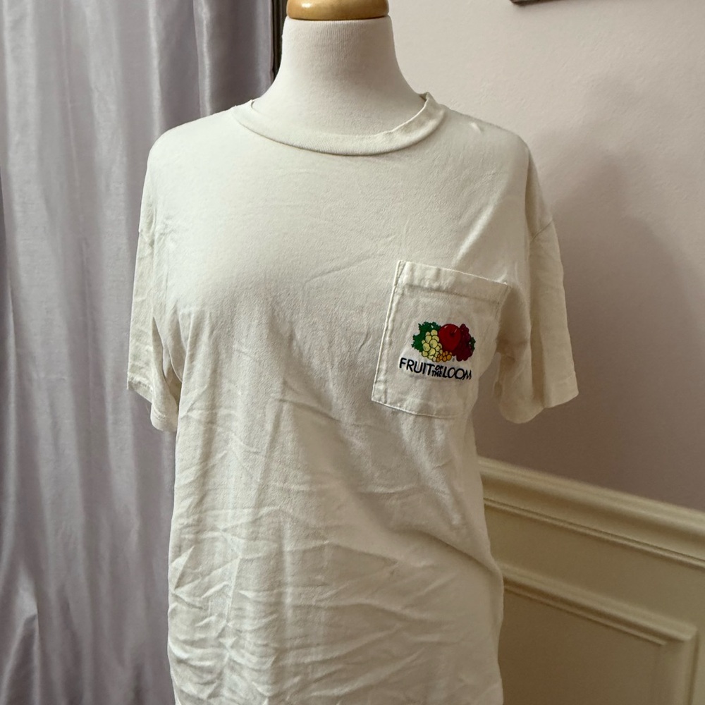 Fruit of the Loom Cream Short Sleeve Tee Classic Fit